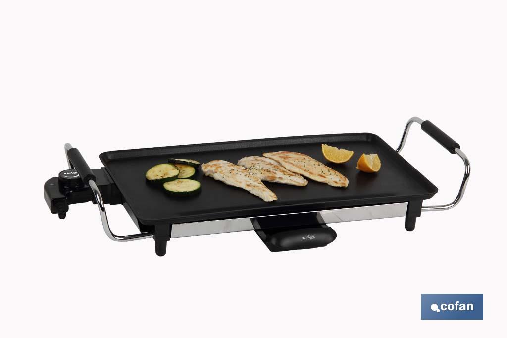 PLANCHA DE ASAR ELECTRICA 2000W 45 X 25 X 7 CM (PACK: 1 UDS)